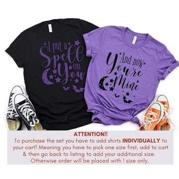 Couple Matching Halloween Shirts - I Put A Spell On You