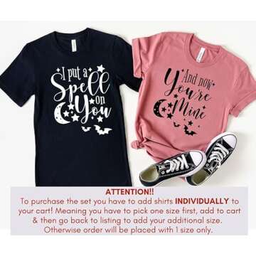 Couple Matching Halloween Shirts - I Put A Spell On You