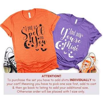 Couple Matching Halloween Shirts - I Put A Spell On You