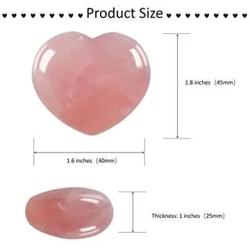 RECKSI Rose Quartz Heart Stone for Love and Healing