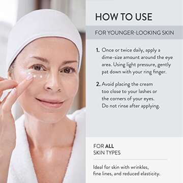 Lancer Skincare Eye-Contour Lifting Cream with Diamond Powder, Anti-Aging Eye Cream with Hyaluronic Acid, 0.5 Ounces