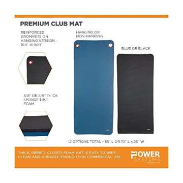 Power Systems Premium Hanging Exercise Mat - Supportive & Durable
