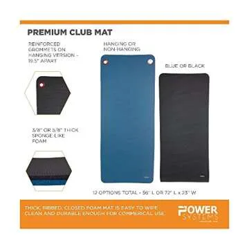 Power Systems Premium Hanging Exercise Mat - Supportive & Durable