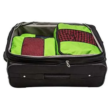 TravelWise Luggage Packing Organization Cubes 5 Pack, Lime, 1 Small, 2 Medium, 2 Large