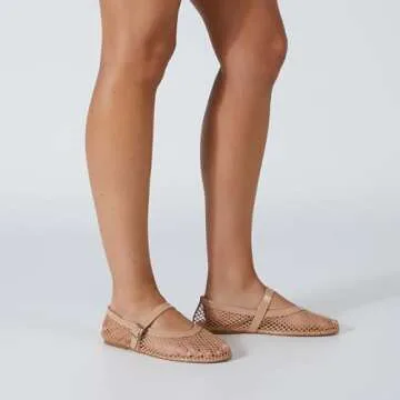 VOLEECE Women's Mesh Ballet Flats: Stylish Comfortable Ballerina Shoes