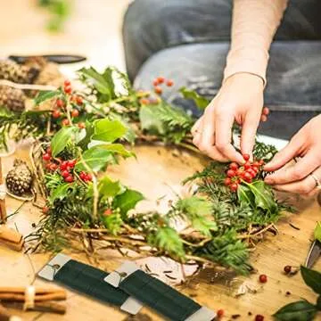 Green Floral Wire Set 110 Yards with Cutter for Crafts