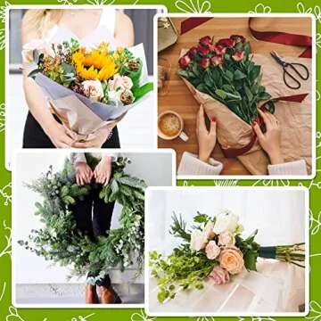 Green Floral Wire Set 110 Yards with Cutter for Crafts