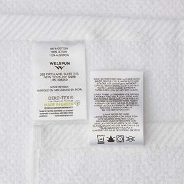 Welhome Franklin Premium | 2 Bath Towels 2 Hand Towels 2 Washcloths |Popcorn Textured White Bathroom Towels Set | Hotel & Spa Towels for Bathroom |Soft & Absorbent | 100% Cotton 6 Piece Bath Linen Set