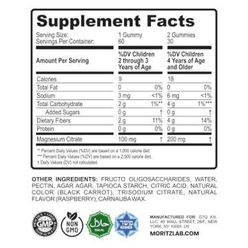 DR. MORITZ Sugar-Free Calm Magnesium Gummies for Kids & Adults