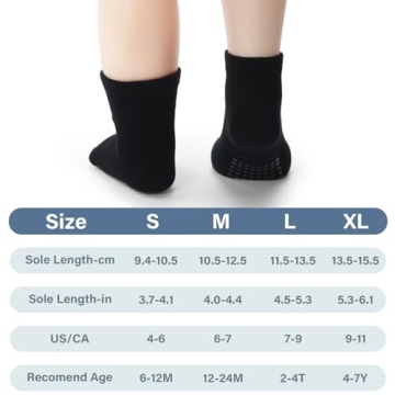 Non-Slip Cotton Baby Socks for 6-12M Babies