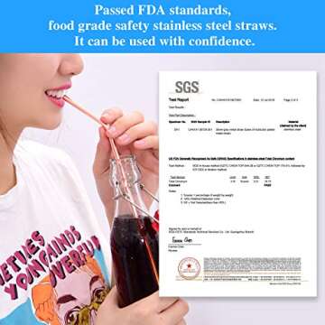 JOYECO Reusable Metal Straws - Stylish & Eco-Friendly