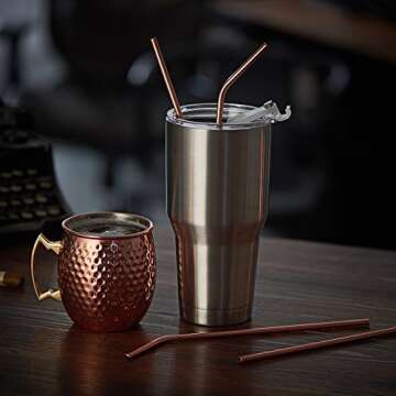 JOYECO Reusable Metal Straws - Stylish & Eco-Friendly