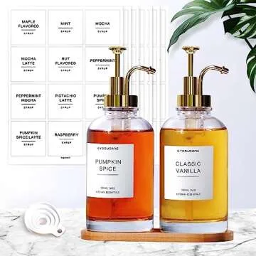 Elegant Syrup Dispenser Set for Coffee Lovers