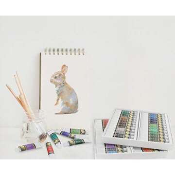 MyArtscape Acrylic Painting Tubes Set - 48 x 21ml - Lightfast - Heavy Body - Rich Pigments - Vibrant Colors - Professional Art Supplies - Artist Quality Paints