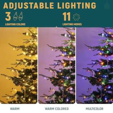 YITAHOME Pre-Lit Aspen Fir Artificial Christmas Tree, 6.5ft Layered Christmas Tree with Crystal Decorations, Noble Holiday Decor with 900 PE & PVC Mixed Branch Tips, 500 Lights, Green