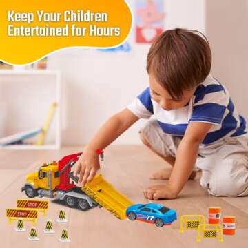MOBIUS Tow Truck Playset – Interactive Toy for Kids 3-8