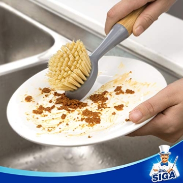 Eco-Friendly MR.SIGA Bamboo Dish Brush Set for Easy Cleaning
