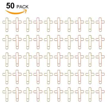 50 Pack Paper Clips (Gold and Rose Gold Color), Bible Paper Clips, Journaling Paper Clips, Bible Stu...