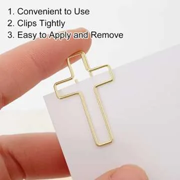 50 Pack Paper Clips (Gold and Rose Gold Color), Bible Paper Clips, Journaling Paper Clips, Bible Study Supplies, Christian Journaling Items, Bible Journaling Study Supplies, Bible Clips