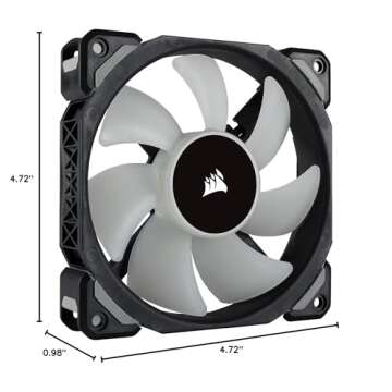 Corsair ML120 PRO 120mm Premium Magnetic Levitation RGB LED PWM Fan with Lighting Node 3 Pack,CO-9050076-WW