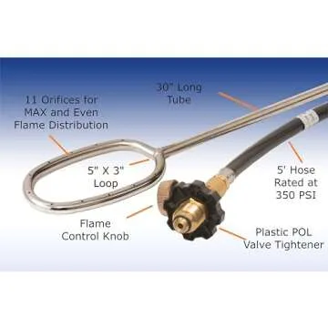 Flame King YSNFS-02 Propane Fire Starter Torch for Firepits, Grills, and Wood Ovens