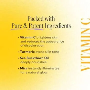 Derma E Vitamin C Glow Face Oil, Facial Oil Nourishes, Brightens and Illuminates for a Radiant Glow, Moisturizing Face Oil with Turmeric, Seabuckthorn and Red Raspberry, 1 Fl Oz