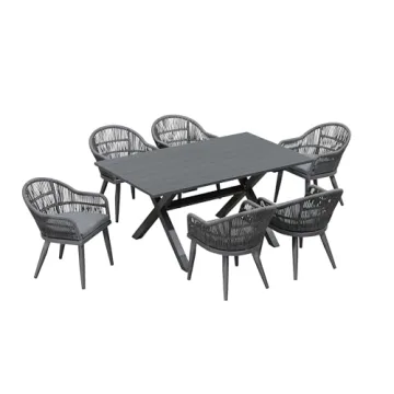 Purple Leaf Patio Dining Set with Cushions for All Weather