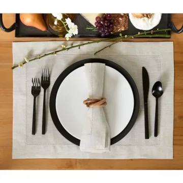 Solino Home Linen Napkins Set of 4 Elegant Dinner Accessories