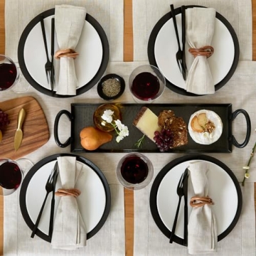 Solino Home Linen Napkins Set of 4 Elegant Dinner Accessories