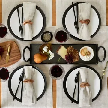 Solino Home Linen Napkins Set of 4 Elegant Dinner Accessories