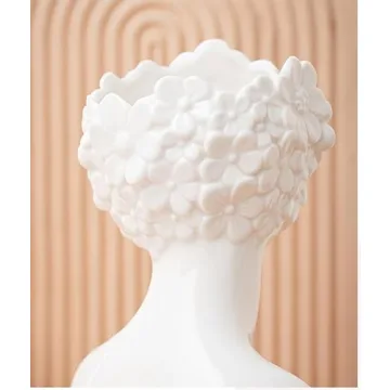 Elegant White Flower Vase for Home and Gifts