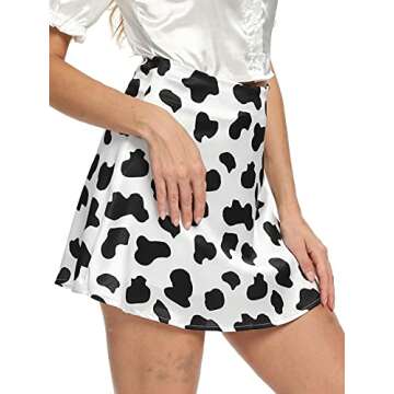 LYANER Women's Casual Satin Silk Side Zipper High Waist Mini Short Skirt with Lining