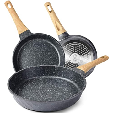 YIIFEEO Nonstick Frying Pan Set for Induction Cooking
