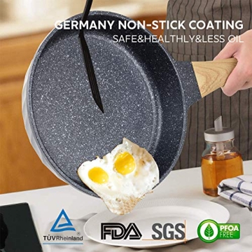 YIIFEEO Nonstick Frying Pan Set for Induction Cooking