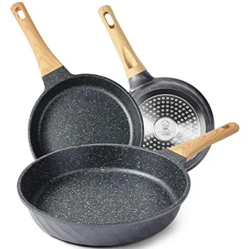 YIIFEEO Nonstick Frying Pan Set for Induction Cooking