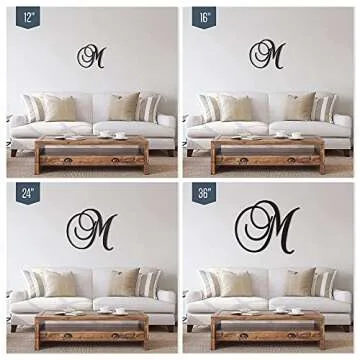 Personalized Wooden Letter Wall Decor - Single Curved Font Alphabet Letters From Name - Wood Sign for Baby Nursery, Door, Kids Room - Baby Shower Gift - Custom Art For Your Home by 48 Hour Monogram