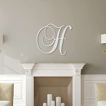 Personalized Wooden Letter Wall Decor - Single Curved Font Alphabet Letters From Name - Wood Sign for Baby Nursery, Door, Kids Room - Baby Shower Gift - Custom Art For Your Home by 48 Hour Monogram