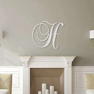 Personalized Wooden Letter Wall Decor - Single Curved Font Alphabet Letters From Name - Wood Sign for Baby Nursery, Door, Kids Room - Baby Shower Gift - Custom Art For Your Home by 48 Hour Monogram