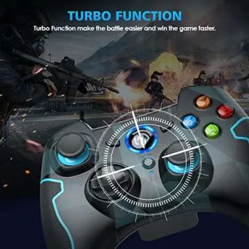 EasySMX Wireless 2.4g Game Controller Support PC (Windows XP/7/8/8.1/10) and PS3, Android, Vista, TV Box Portable Gaming Joystick Handle (Wireless Game Controller Camouflage)