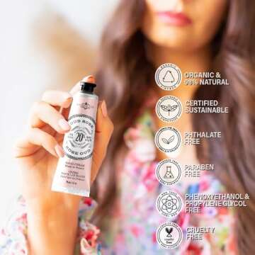 La Chatelaine 20% Shea Butter Hand Cream Travel Size, New Scent, Organic Argan Oil, Moisturizing, Nourishing, Repairing, Extra-Rich Hand Lotion, Made in France, Paraben Free, 1 oz / 30ml (Oud Rose)