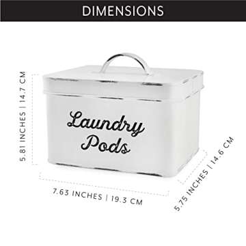 AuldHome Enamelware Laundry Pod Holder for Vintage Style