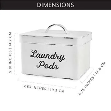 AuldHome Enamelware Laundry Pod Holder for Vintage Style