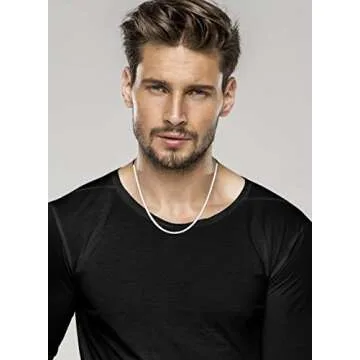 Miabella 925 Sterling Silver Italian Solid 3.5mm Flexible Flat Herringbone Chain Necklace for Women, Made in Italy (Length 20 Inches)