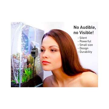 COLLAR Aquarium Air Pump - Quiet Air Pump - Fish Tank Air Pump - Fish Oxygen Air Pump Accessories Silicone Tubing Air Stone Aquarium Kit Aquarium up to 50 Gallons Apump Maxi Plus (2 outlets USA)