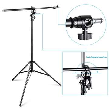 Neewer 13ft Boom Light Stand for Superior Photography Lighting