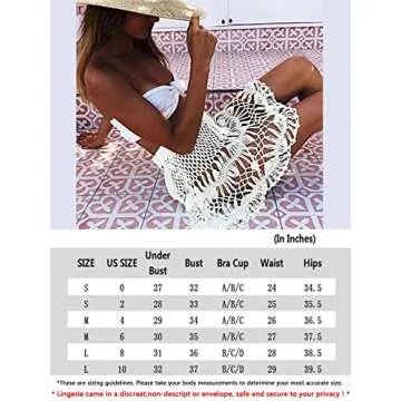 Kaei&Shi Crochet Cover Up Skirt, See Through Sexy Cover Ups For Swimwear Women, Net High Waist Coverup White Medium