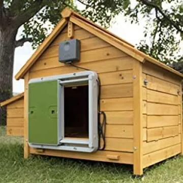 Omlet Automatic Chicken Coop Door Opener Operated by Light Sensor or Timer | Easy to Install, No Maintenance Required | Improves Coop Security and Insulation | Built-in Safety Sensors | Green