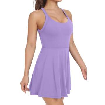 Easy Peezy Athletic Tennis Dresses for Women with Shorts