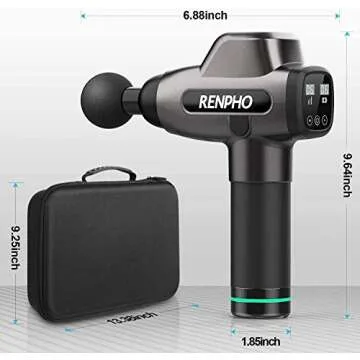 RENPHO Professional Muscle Massage Gun Deep Tissue for Athletes, Percussion Massager Gun with Case, Powerful Quiet Massagers, 20 Speeds, 6 Massage Heads, Back Relaxation - FSA and HSA Eligible