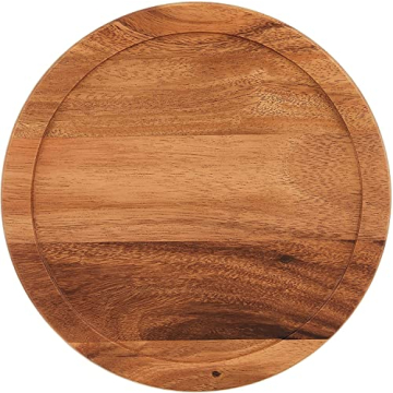 Lipper International Acacia Wood 10 Inch Turntable for Stylish Organization